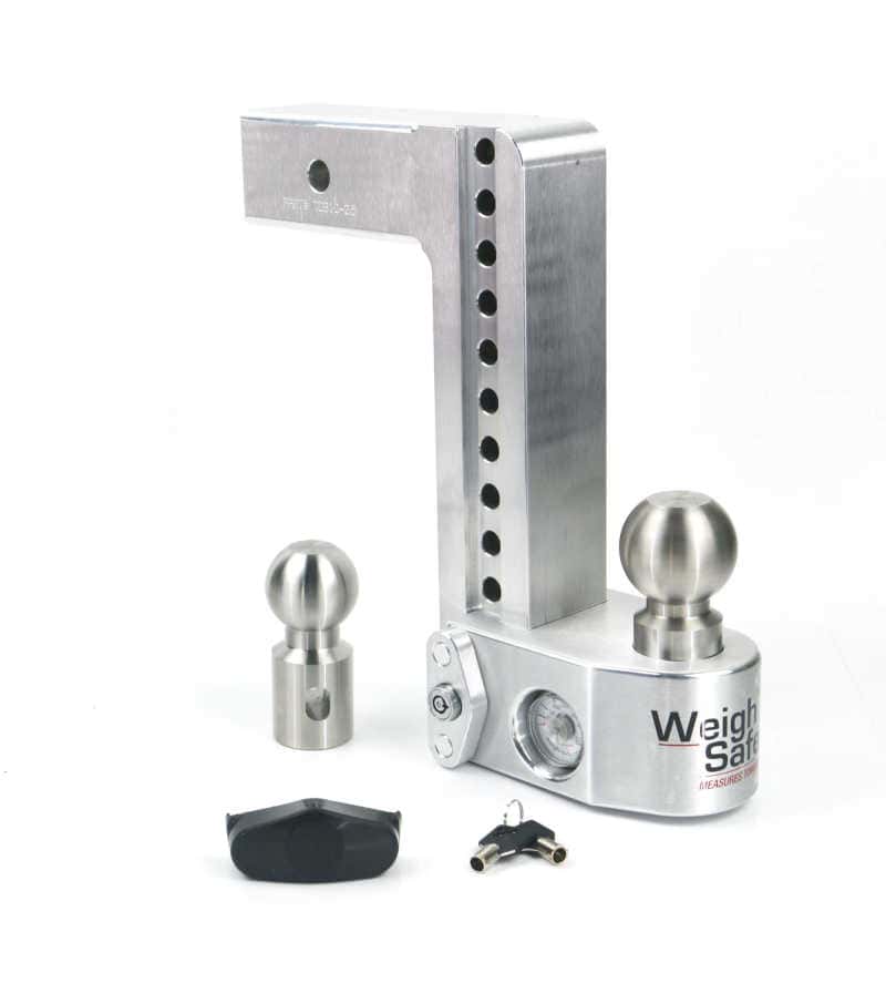 Weigh Safe — Weigh Safe 10in Drop Hitch w/Built-in Scale & 2.5in Shank (10K/18.5K GTWR) - Aluminum - view 1