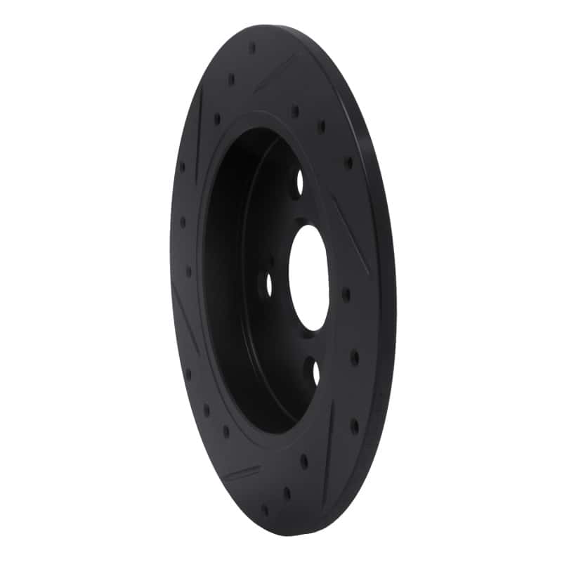 R1 Concepts — R1 12-18 Toyota Yaris (USA/Canada) Rear Right Drilled & Slotted Black Brake Rotor
R1 Brake Rotor Drill - view 4