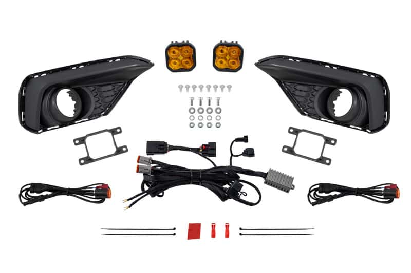 Diode Dynamics — Diode Dynamics 2030 Ford Mustang EcoBoost SS3 Add-On Fog Lamp Kit Yellow Max - view 1