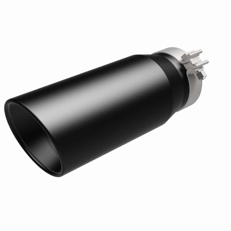 Magnaflow — MagnaFlow Tip Stainless Black Coated Single Double Round Single Outlet 5in Dia 4in Inlet 13in L
Stainless Steel
Exhaust Tip - view 3