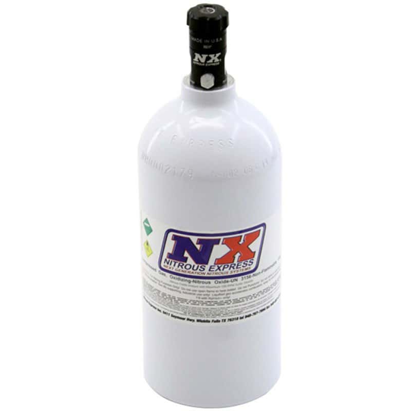 Nitrous Express — Nitrous Express 2.5lb Bottle w/Motorcycle Valve (4.38 Dia x 12.37 Tall)
N2OBottle - view 3