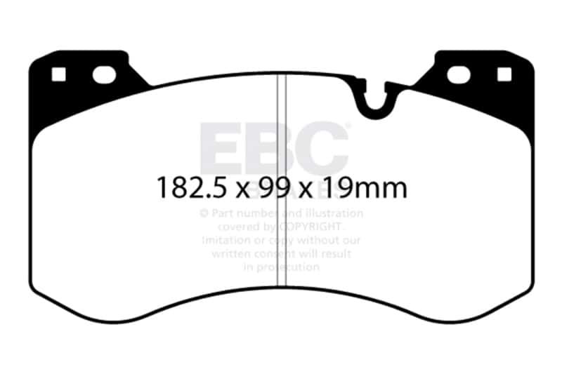 EBC — EBC 2021+ BMW M3/M4 3.0TT (G80/G82/G83) Yellowstuff Front Brake Pads
Disc Brake Pad - view 2
