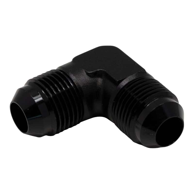 DeatschWerks — DeatschWerks 8AN Male Flare to 8AN Male Flare 90-Degree Fitting - Anodized Matte Black
Lines & Fittings - view 1
