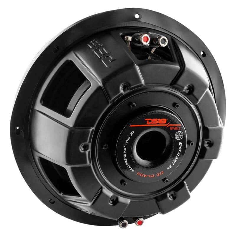 DS18 — DS18 12in 600 Watts RMS 2 ohm DVC Shallow Mount Water Resistant Subwoofer - view 2