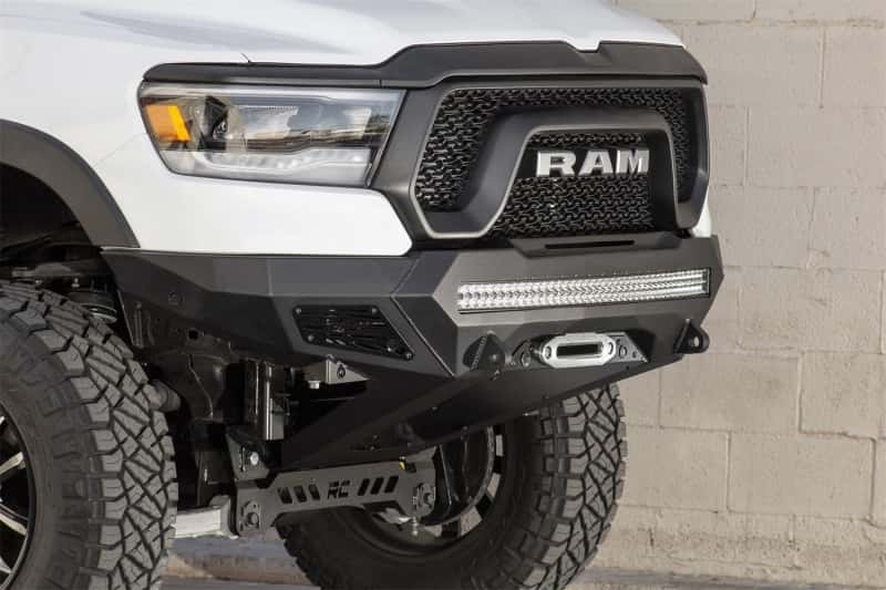 Addictive Desert Designs — Addictive Desert Designs 2019 Ram Rebel 1500 Stealth Fighter Fr Bumper w/Winch&Parking Sensor Mounts
Bumper- Front
Bumpers - view 6
