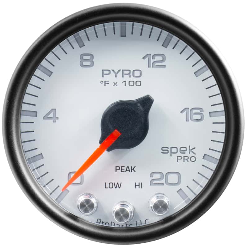 AutoMeter — Autometer Spek-Pro Gauge Pyro. (Egt) 2 1/16in 2000f Stepper Motor W/Peak & Warn Wht/Blk
GA 2" EGT WCB SPEK - view 5