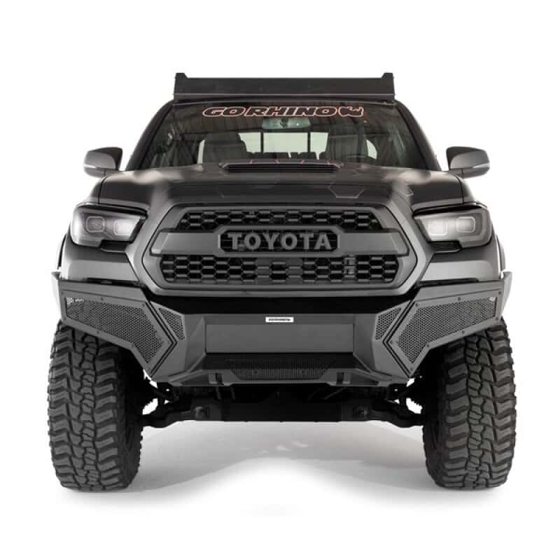 Go Rhino — Go Rhino 16-21 Tacoma Element Front Bumper w/ Power Actuated Hide-away Light Bar Mount Tex Black
Element w Power Bar - view 8