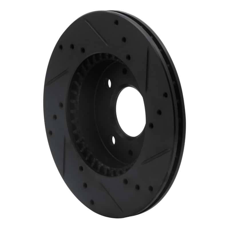 R1 Concepts — R1 95-00 Nissan 200SX Front Left Drilled & Slotted Black Brake Rotor
R1 Brake Rotor Drill - view 4