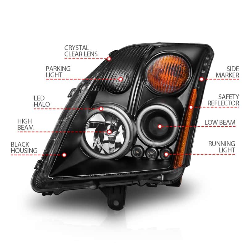 ANZO — ANZO 2007-2012 Nissan Sentra Projector Headlights Black
Head Light Set
HdLtSet - view 5
