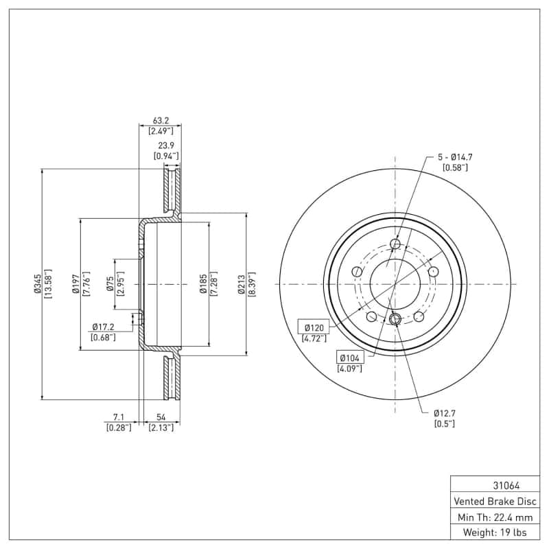 DFC — DFC 04-10 BMW 650I CONVERTIBLE Rear GeoSPEC Coated Rotor
DFC Brake Rotor - view 6