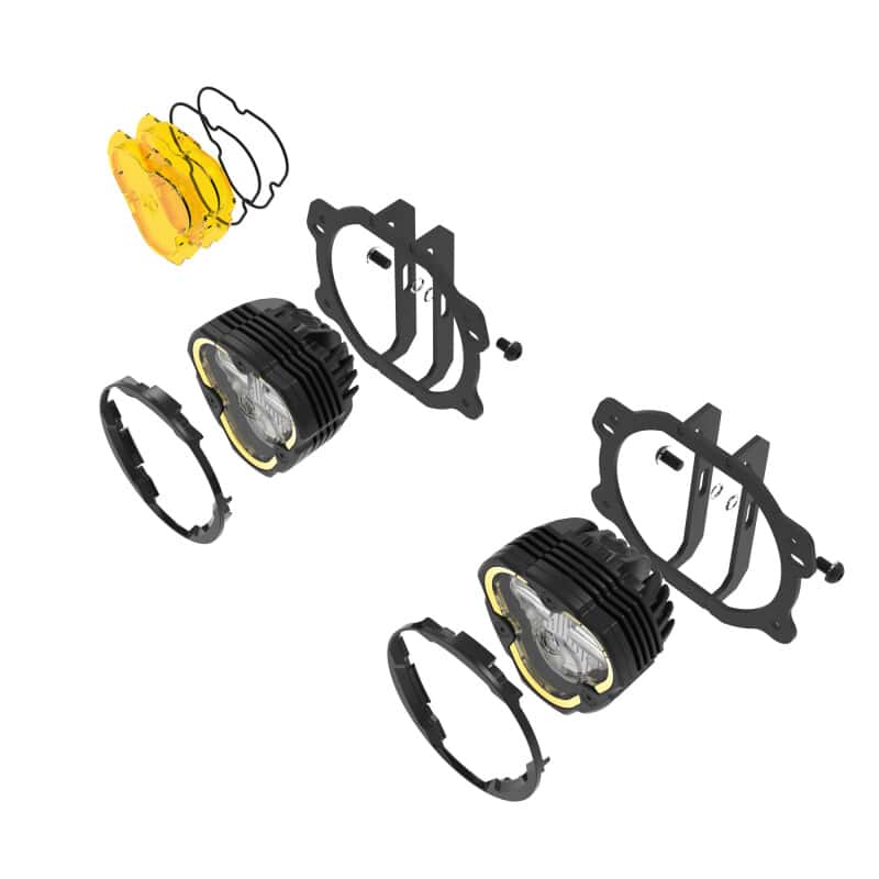 KC HiLiTES — KC HiLiTES FLEX ERA 3 Dual Mode SAE Fog Lights - 2-Light Master Kit for Jeep JK/JL/JT Plastic Bumper - view 8