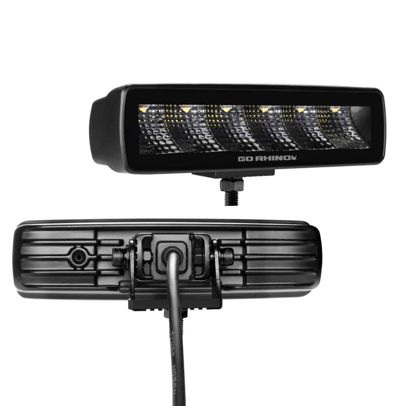 Go Rhino — Go Rhino Xplor Blackout Series Sixline LED Flood Light Kit (Surface/Threaded Stud Mnt) - Blk (Pair)
BLK- Sixline Lights - view 2