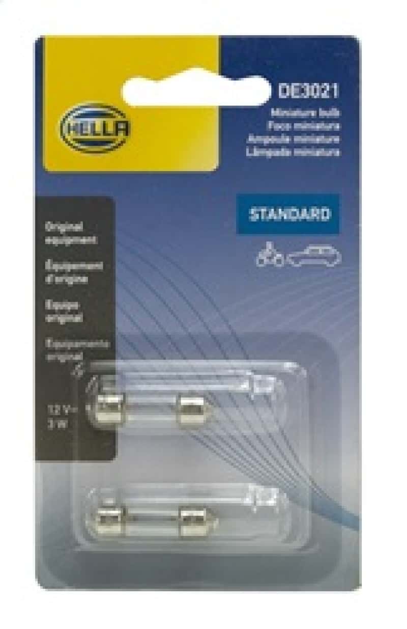 Hella — Hella Bulb 3021 12V 3W Sv78 T25 8X29Mm (2)
DE3021TB Incan Bulb - view 6