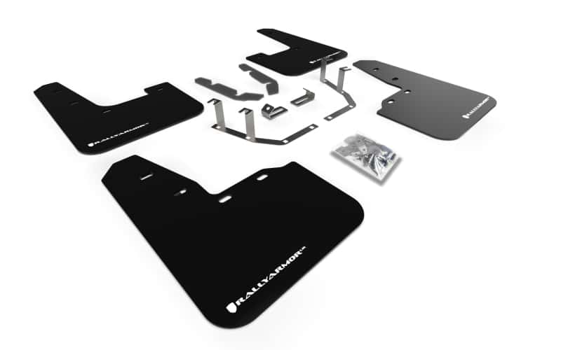 Rally Armor — Rally Armor 18-23 Ford Fiesta ST MK8 Black UR Mud Flap w/White Logo
Mud Flap - view 1