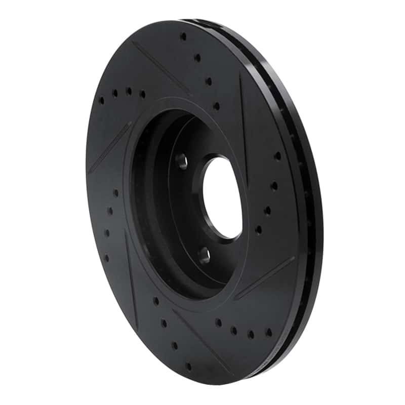 R1 Concepts — R1 14-23 Ford Fiesta (USA/Canada) Front Left Drilled & Slotted Black Brake Rotor
R1 Brake Rotor Drill - view 4