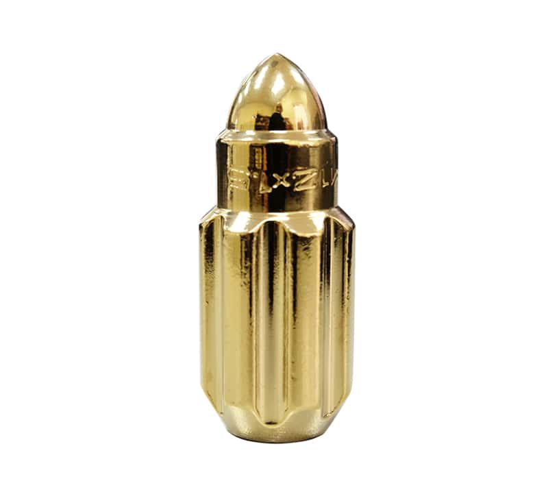 NRG — NRG 500 Series M12 X 1.5 Bullet Shape Steel Lug Nut Set - 21 Pc w/Lock Key - Chrome Gold - view 7