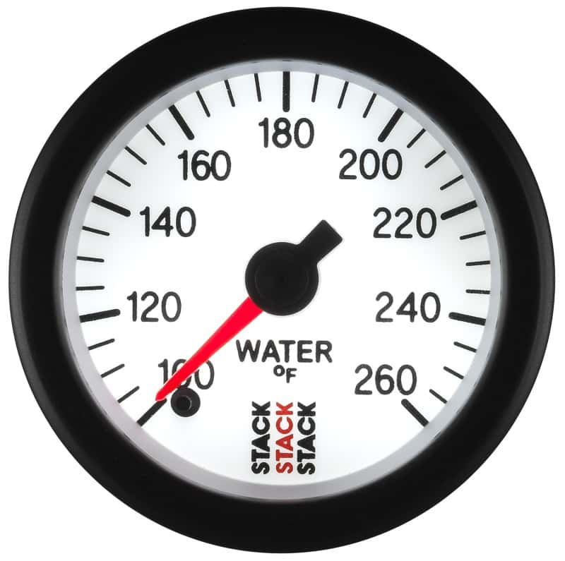 AutoMeter — Autometer Stack 52mm 100-260 Deg F 1/8in NPTF Male Pro Stepper Motor Water Temp Gauge - White
Ga WT ProStpr W 260F - view 4
