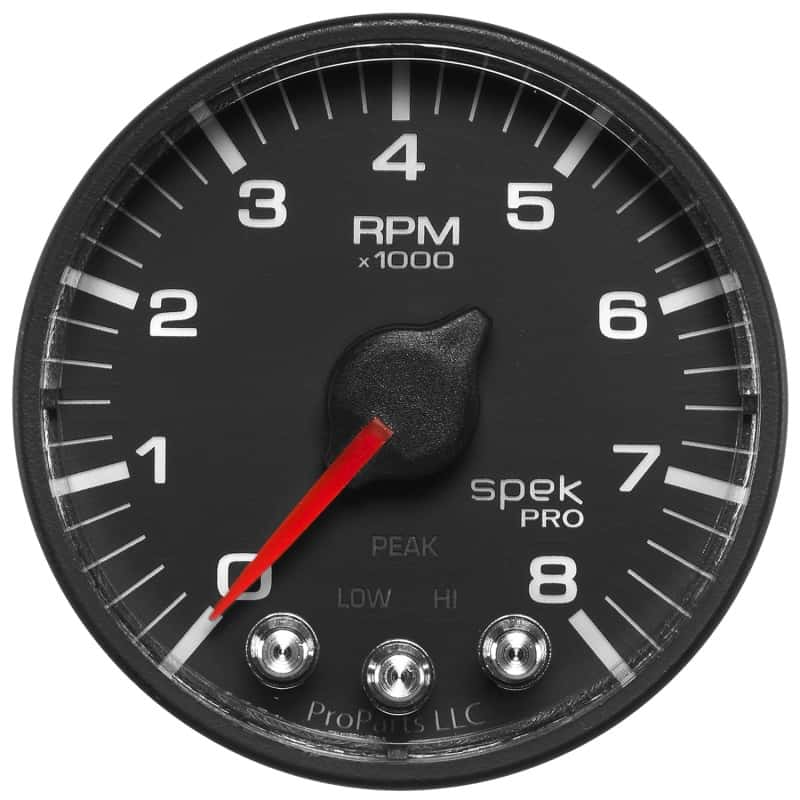 AutoMeter — Autometer Spek-Pro Black 2 1/16 inch 8K RPM Tach w/ Shift Light and Peak Memory
GA 2" 8KRPM BFB SPEK - view 9