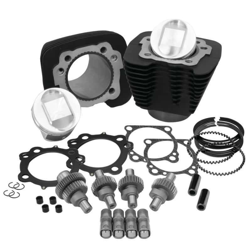 S&S Cycle — S&S Cycle 00-21 Sportster Models 1200cc to 1250cc Hooligan Kit - Wrinkle Black - view 2