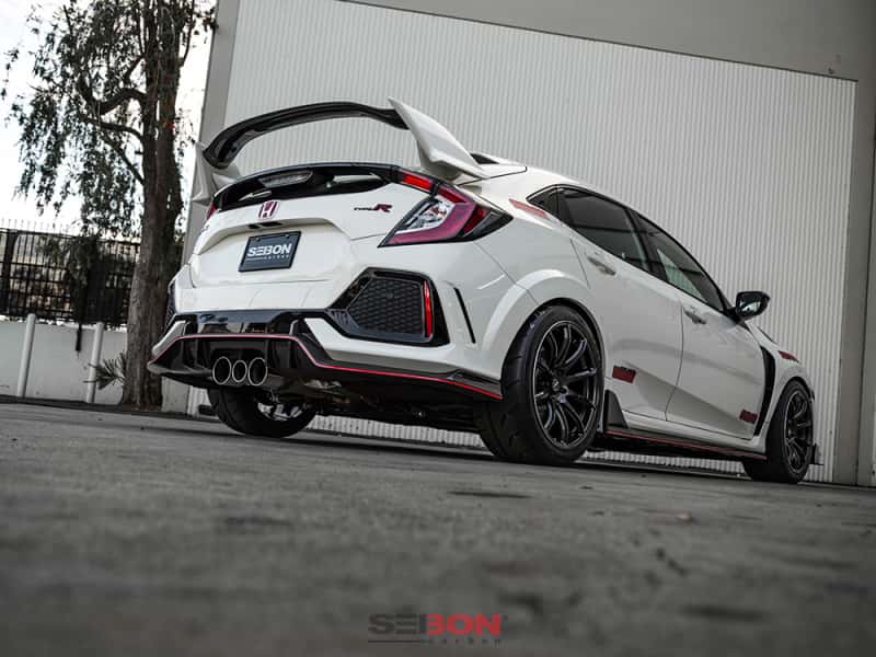 Seibon — Seibon 16-17 Honda Civic Type R OEM Carbon Fiber Rear Lip - view 5