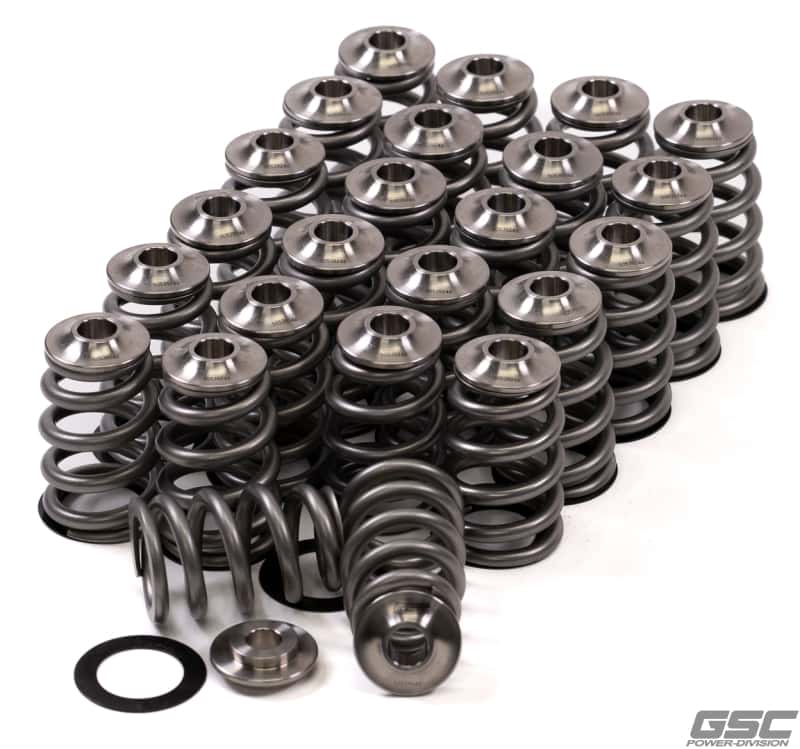 GSC Power Division — GSC P-D Nissan VQ35 High Pressure Conical Valve Spring Titanium Retainer and Spring Seat Kit - view 1