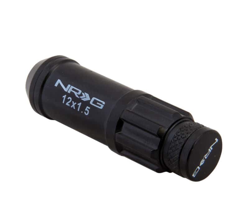 NRG — NRG 700 Series M12 X 1.5 Steel Lug Nut w/Dust Cap Cover Set 21 Pc w/Locks & Lock Socket - Black - view 2