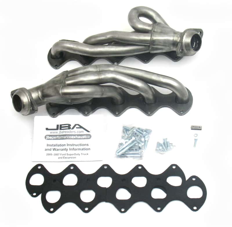 JBA — JBA 05-10 Ford F-Series 6.8L 3V V10 1-1/2in Primary Raw 409SS Cat4Ward Header
Exhaust Header - view 1
