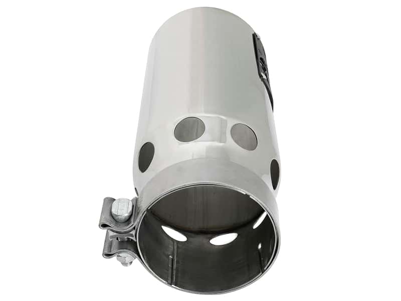 aFe — aFe SATURN 4S 4in SS Intercooled Exhaust Tip - Polished 4in In x 5in Out x 12in L Bolt-On
Exhaust Tip Polished - view 4