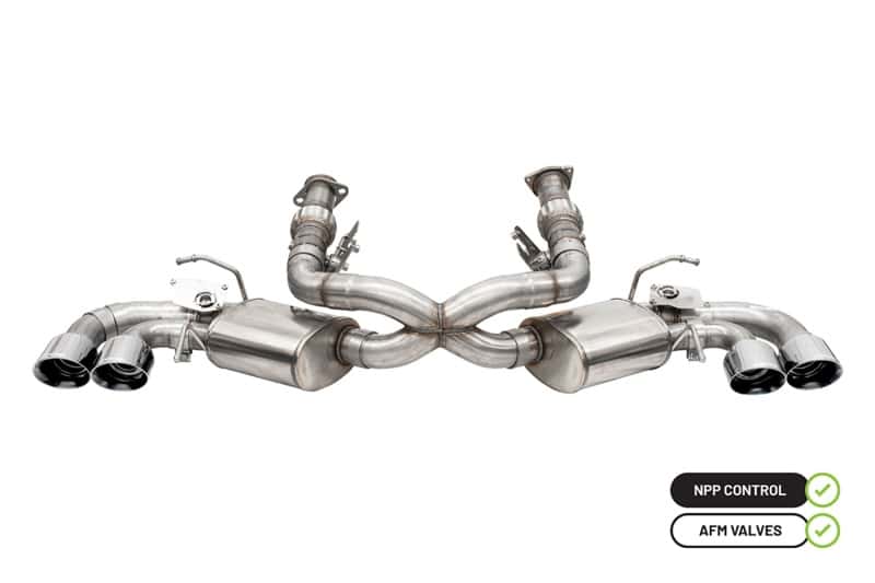 CORSA Performance — Corsa 2020-25 Corvette C8 3in Valved Cat-Back 4.5in Pol Quad Tips - Fits Factory Perf Exhaust w/ AFM
Exhaust - view 2
