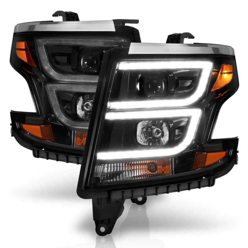 ANZO — ANZO 2015-2020 Chevy Tahoe Projector Headlights Plank Style Black w/DRL
Head Light Set
HdLtSet - view 3