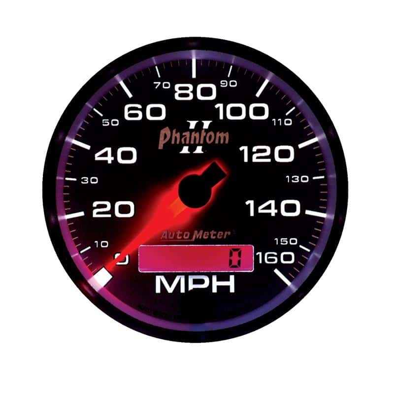 AutoMeter — Autometer Phantom II 3-3/8in 160 MPH Electronic Programmable In-Dash Speedometer
3-3/8" SPEEDO, 160 M - view 3