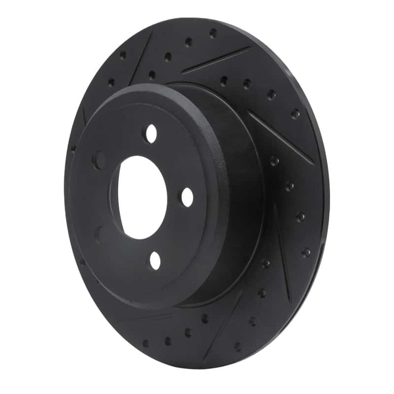 R1 Concepts — R1 05-23 Chrysler 300 Rear Left Drilled & Slotted Black Brake Rotor
R1 Brake Rotor Drill - view 2