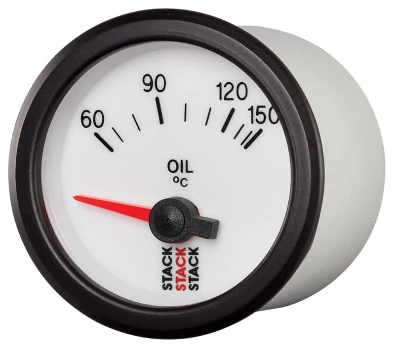 AutoMeter — Autometer Stack 52mm 60-150 Deg C M10 Male Electric Oil Temp Gauge - White
Ga OilT Elec Wt 150C - view 2