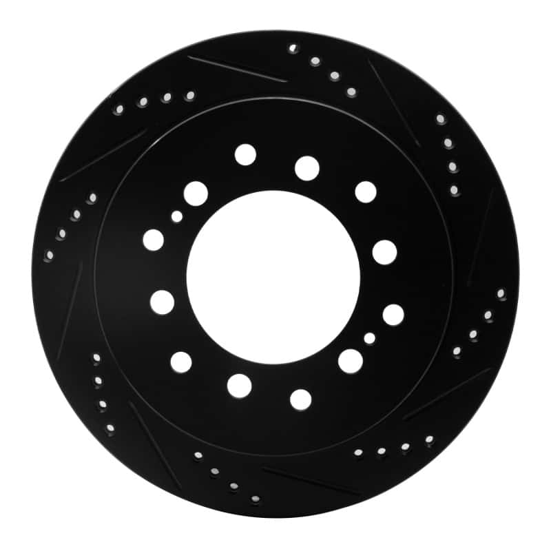 R1 Concepts — R1 01-09 Lexus GX470 Rear Right Drilled & Slotted Black Brake Rotor
R1 Brake Rotor Drill - view 1
