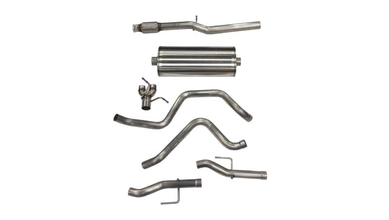 CORSA Performance — Corsa 19-23 Chevy Silverado/GMC Sierra 6.2L Crew Cab Short Bed 147.5 Cat-Back Dual Rear Exit No Tips
Exhaust - view 2