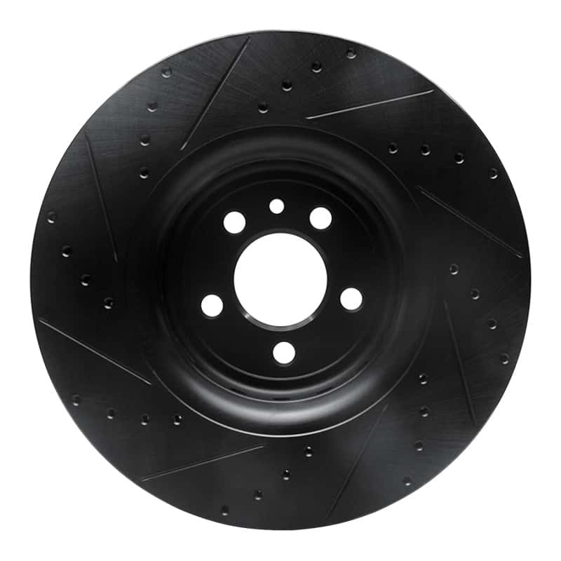 R1 Concepts — R1 14-23 Dodge Charger Front Right Drilled & Slotted Black Brake Rotor
R1 Brake Rotor Drill - view 5