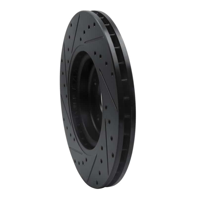 R1 Concepts — R1 98-06 Jaguar XKR Front Right Drilled & Slotted Black Brake Rotor
R1 Brake Rotor Drill - view 4