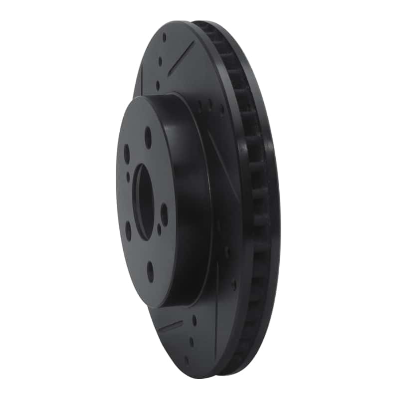 R1 Concepts — R1 16-22 Toyota Prius Front Left Drilled & Slotted Black Brake Rotor
R1 Brake Rotor Drill - view 2