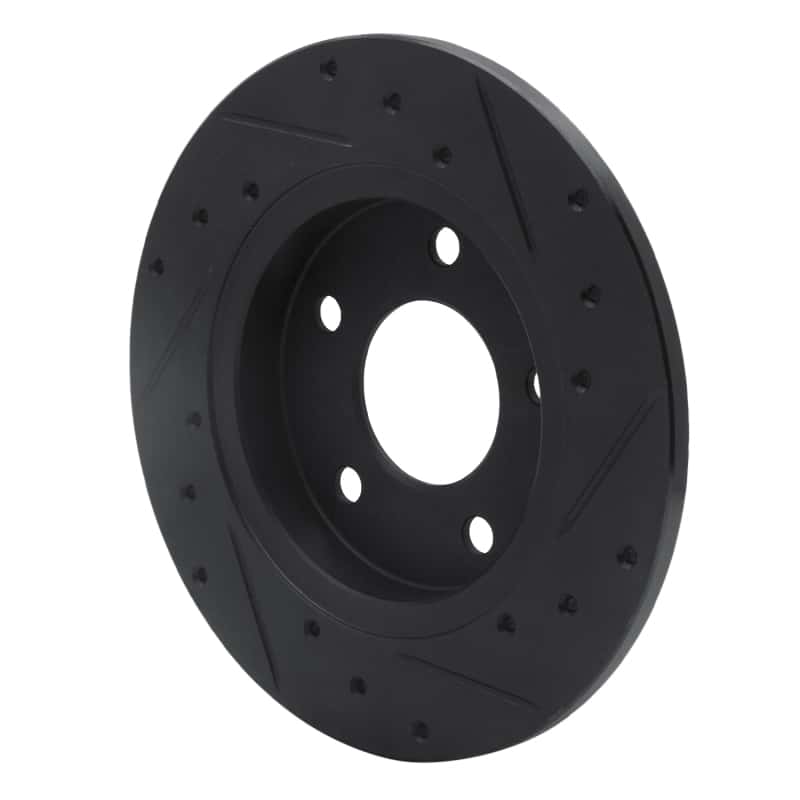 R1 Concepts — R1 88-92 Dodge Monaco Rear Left Drilled & Slotted Black Brake Rotor
R1 Brake Rotor Drill - view 4