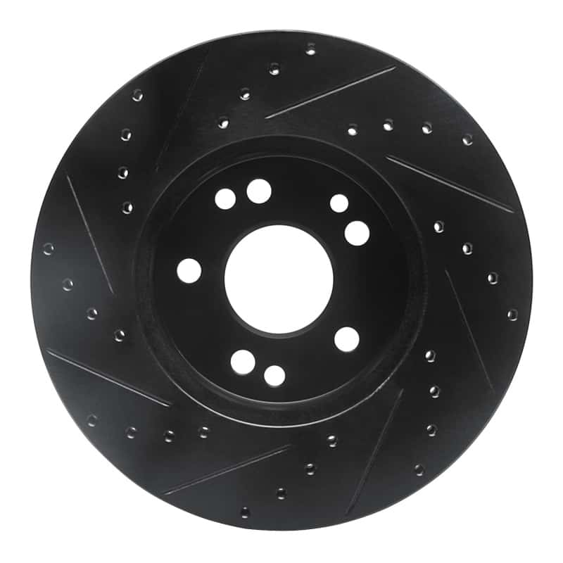 R1 Concepts — R1 90-95 Mercedes-Benz 300CE Front Right Drilled & Slotted Black Brake Rotor
R1 Brake Rotor Drill - view 5