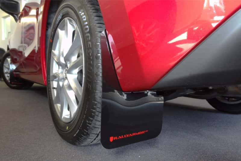 Rally Armor — Rally Armor 14-18 Mazda3 Red UR Mud Flap w/White Logo
Mud Flap - view 4