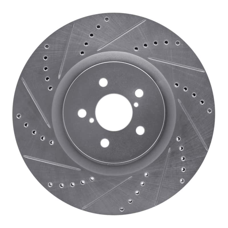 R1 Concepts — R1 03-25 Subaru BRZ Front Left Drilled & Slotted Silver Brake Rotor
R1 Brake Rotor Drill - view 1