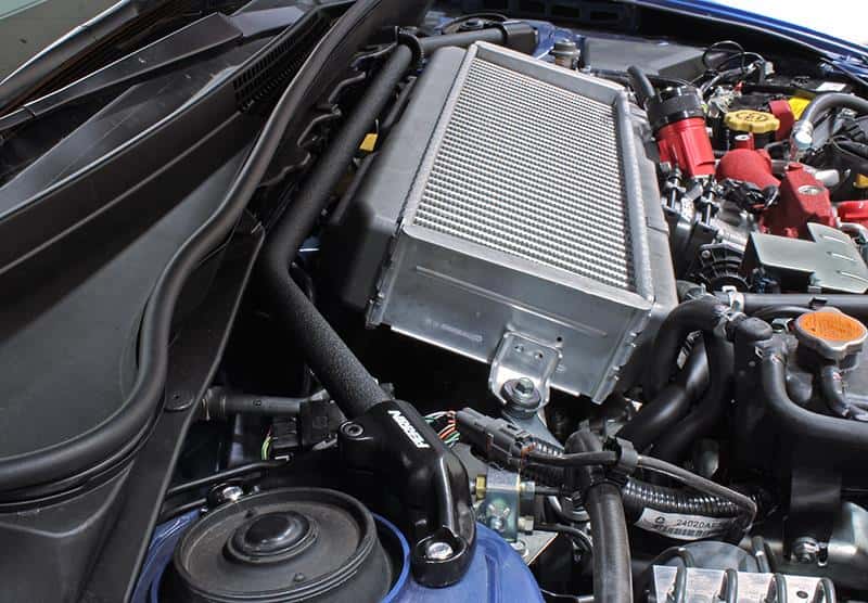 Perrin Performance — PERRIN 08-14 WRX/STI/Impreza / 14-18 Forester / 13-17 Crosstrek / 05-09 Legacy FR Strut Brace - Blk - view 3