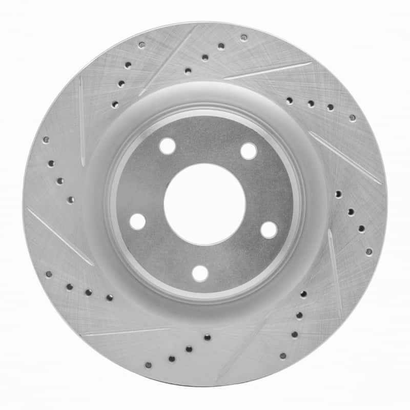 R1 Concepts — R1 98-04 Chrysler Concorde Front Left Drilled & Slotted Silver Brake Rotor
R1 Brake Rotor Drill - view 1