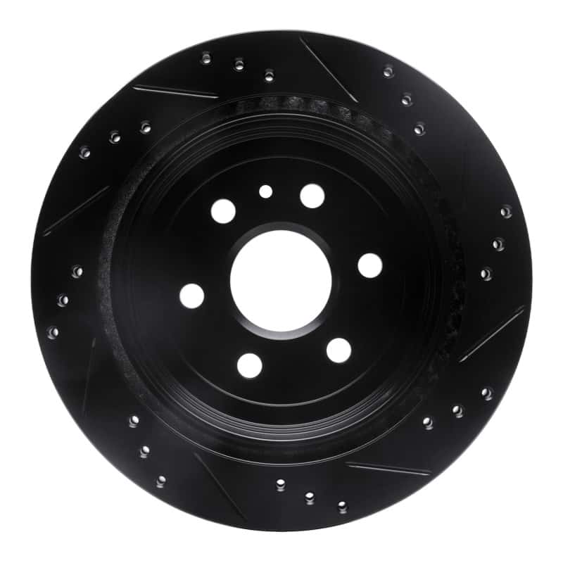 R1 Concepts — R1 10-16 Cadillac SRX Rear Left Drilled & Slotted Black Brake Rotor
R1 Brake Rotor Drill - view 5