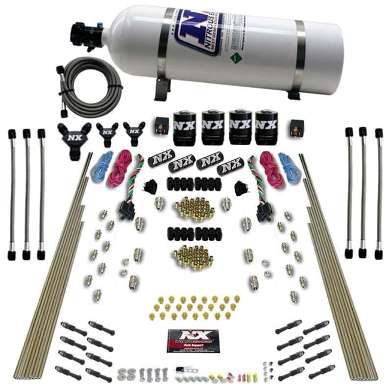 Nitrous Express — Nitrous Express 8 Cyl Dry Direct Port Dual Stage 4 Solenoids Nitrous Kit (200-600HP) w/15lb Bottle
Injection System Kit
N2OSys - view 2
