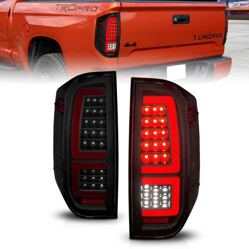 ANZO — ANZO 2014-2021 Toyota Tundra LED Taillights Black Housing/Smoke Lens - view 2
