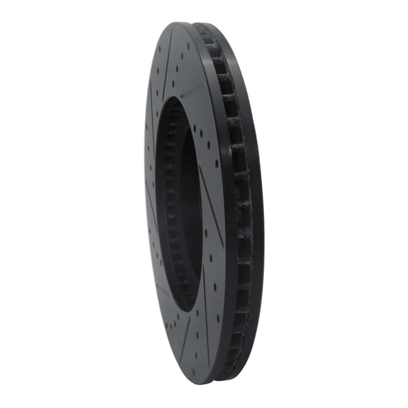R1 Concepts — R1 03-05 Nissan Maxima Front Right Drilled & Slotted Black Brake Rotor
R1 Brake Rotor Drill - view 4