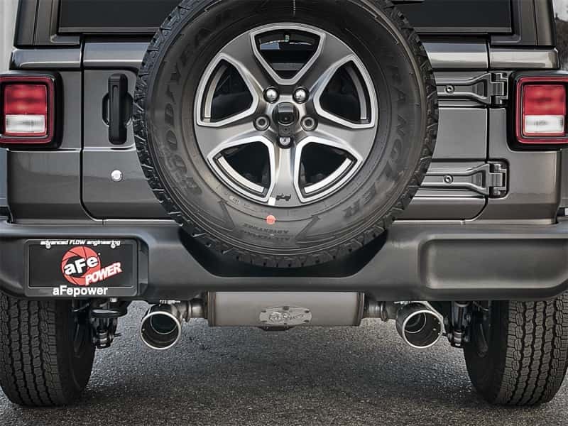 aFe — aFe Rebel Series 2.5in 409 SS Cat-Back Exhaust w/ Polished Tips 2018+ Jeep Wrangler (JL) V6 3.6L
Cat-Back Exhaust - view 5