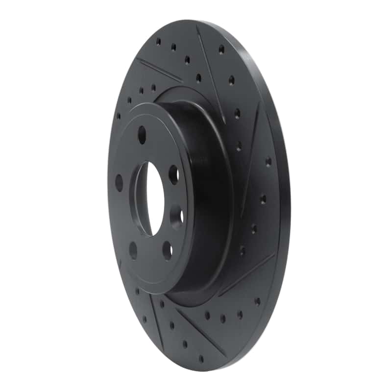 R1 Concepts — R1 15-20 Jaguar E-Pace Rear Right Drilled & Slotted Black Brake Rotor
R1 Brake Rotor Drill - view 2